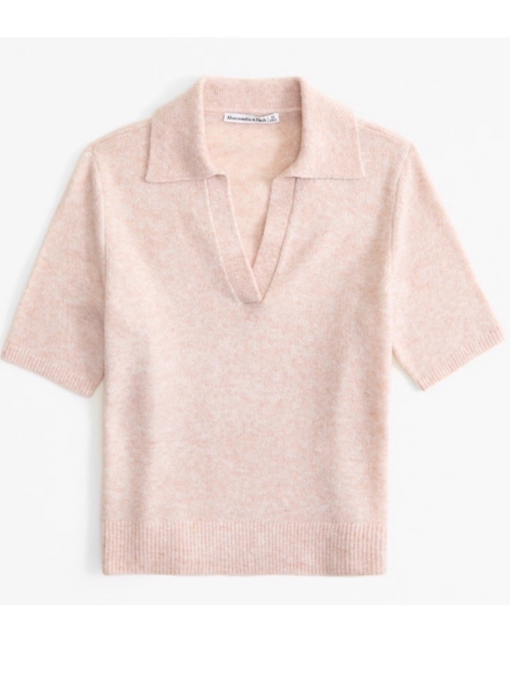 Abercrombie & Fitch Pink Notch Neck Sweater Tee